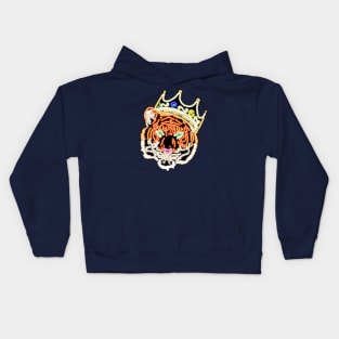 Neon Tiger King Bar Sign Kids Hoodie